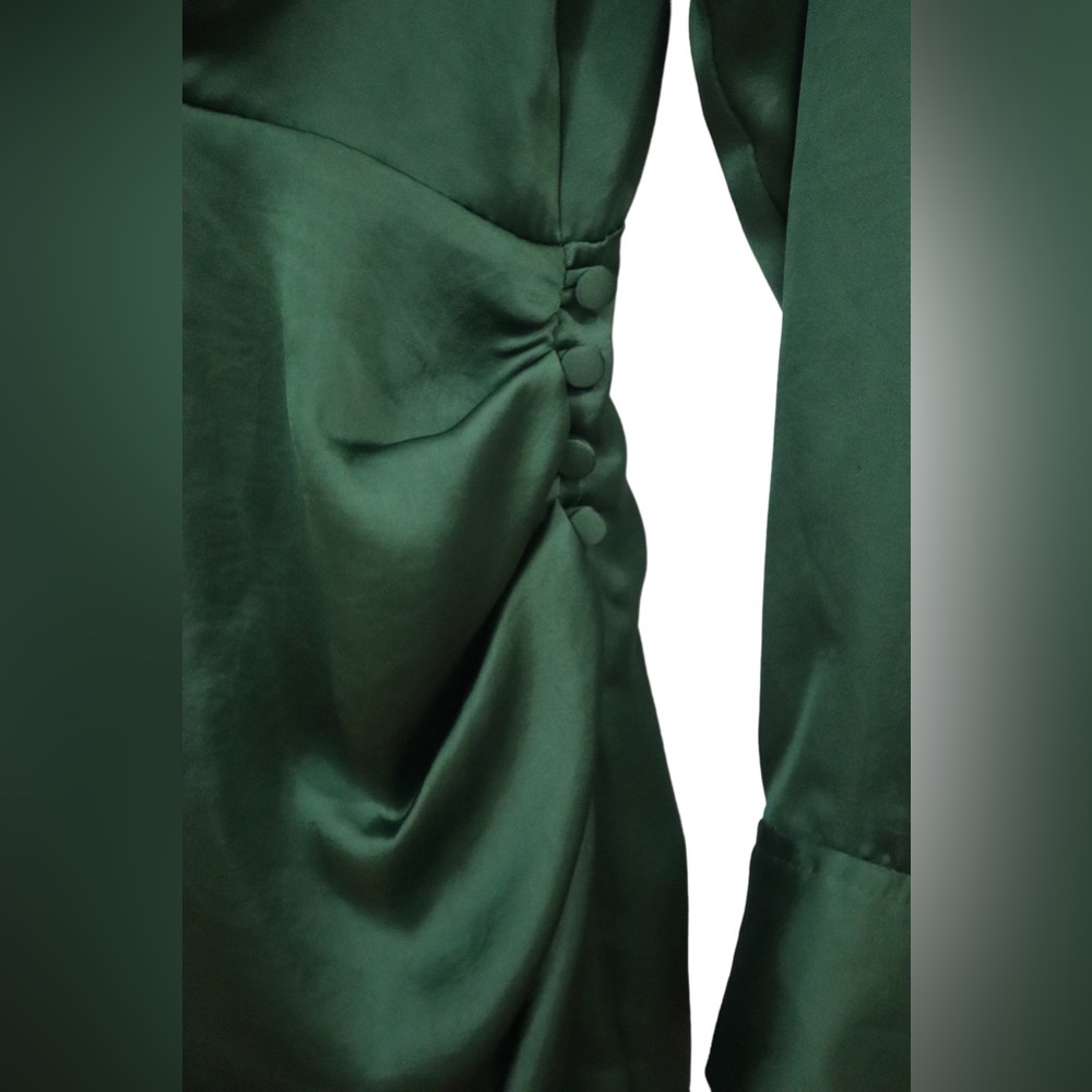 Satin effect wrap dress